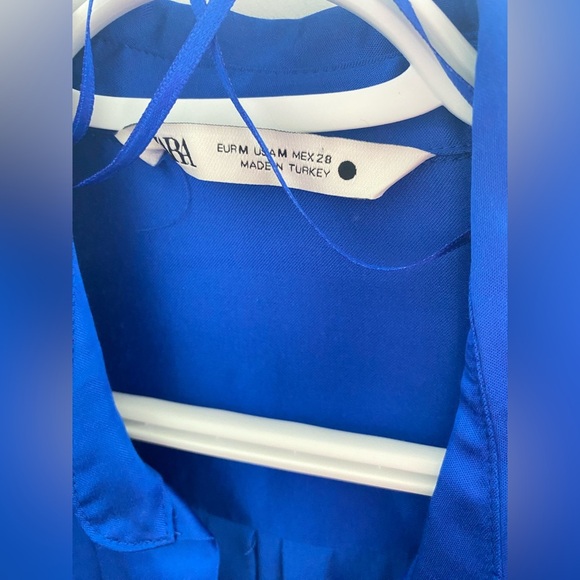 Zara Royal Blue Wrap Dress BLOGGERS FAV - Picture 8 of 11